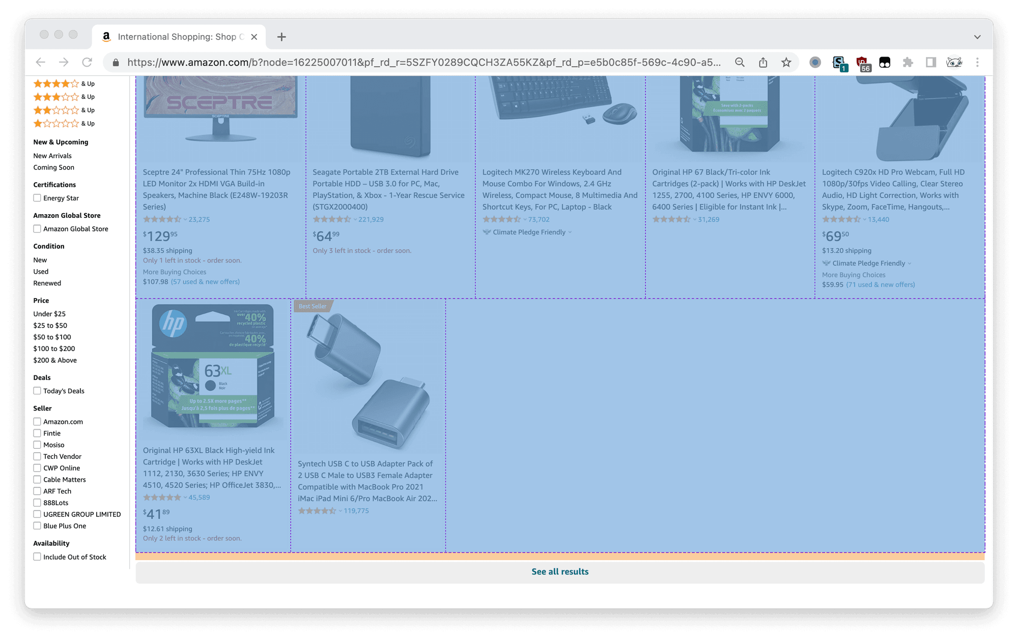 amazon goods in flex layout