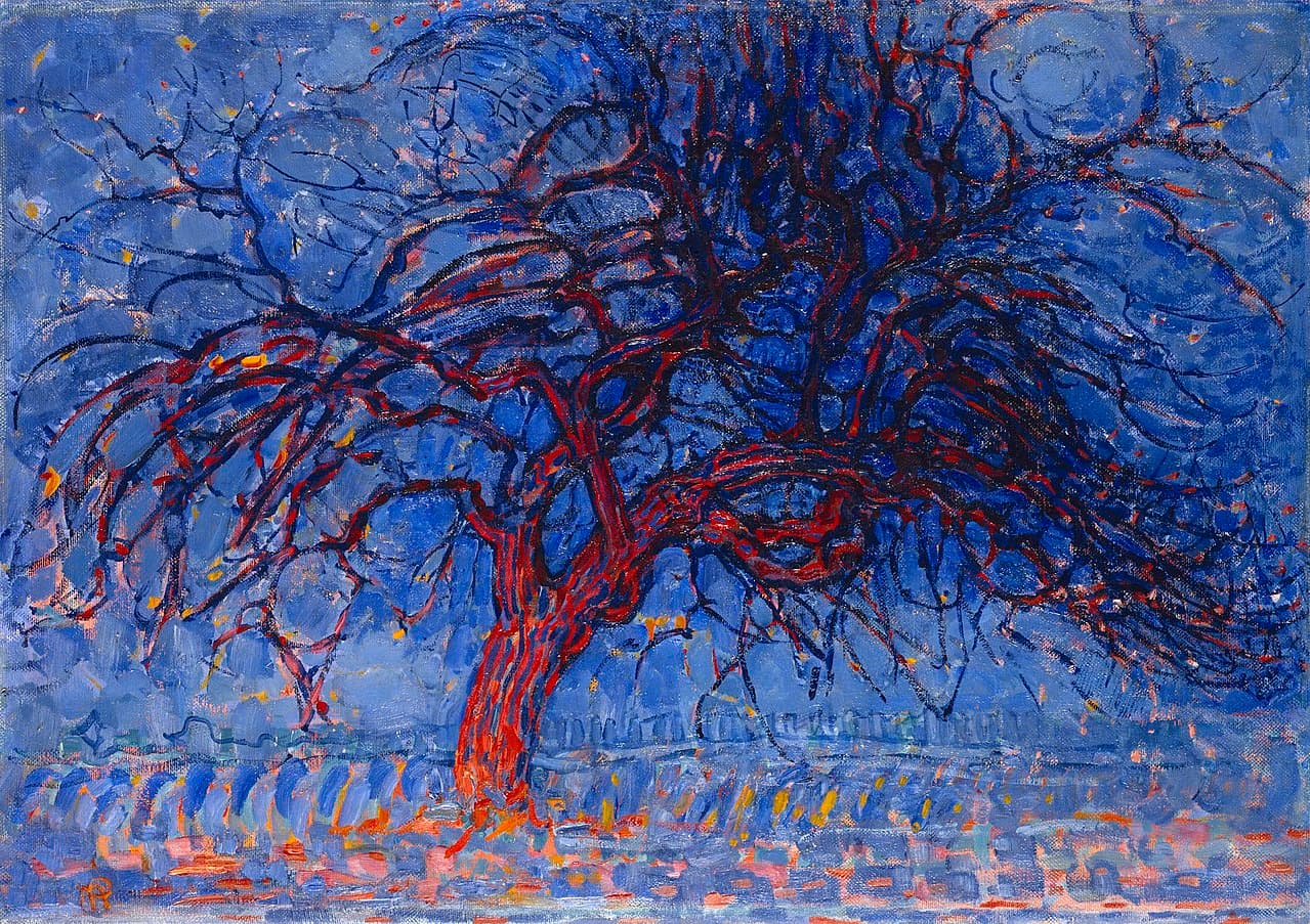 Evening; Red Tree